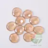 30 Piezas 28-32mm cuentas planas transparentes rosa claro 2.8-3.2cm cuentas planas ovaladas rojo agua bloque de vidrio 500g