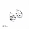 24 Colgante de Calavera de Plata Antigua Aleación Accesorios DIY Accesorios de Halloween Material U043-2-dz