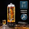 Garrafa de Infusão de Álcool de Vidro com Torneira 5 Jin 10 Jin Selada Jarra de Vinho Espessa Doméstica Garrafa Especial para Infusão de Ginseng