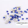 Chunshang teléfono móvil diy taladro de pegar Uñas Arte Pegar taladro cristal de cristal fondo plano taladro de forma especial estrella de cinco puntas taladro de fondo plano