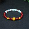 Pulsera de Cinabrio Femenina Arena de Rejalgar Pulsera de Círculo Único Kao Gong de la Costa Loto Alto Contenido Pulsera Benmingnian ins