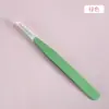Cílios Postiços 113mm DIY Coloridos Pinças de Aço Inoxidável Pinças para Cílios Cabeça Reta Cotovelo Embalagem em Cartão