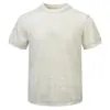 Camiseta de Manga Corta Lisa de Mezcla de Algodón, Unisex, Cuello Redondo Básico, Corte Holgado, Capa Base Casual Simple de Media Manga