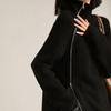 Moda Cuello Alto Estilo Perezoso Cremallera Lateral Tejidos Populares Otoño e Invierno 2024 Nuevo Nicho Elegante Tejidos para el Trabajo para Mujer