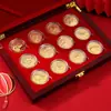 Juego de Monedas de Oro de los Doce Signos del Zodiaco Monedas Conmemorativas Medallas Conmemorativas Regalos para Eventos de Negocios Transmisión en Vivo Artículo Popular