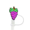 Tapas Lindas de Frutas para Popotes (8-10 mm), Tapones para Popotes, Tapas a Prueba de Polvo, Accesorios de Popotes de Caricaturas, Cubiertas Suaves de Goma a Prueba de Polvo, Reciclables