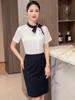 Camisa Uniforme de Recepcionista de Hotel Cajero Mujer Ropa de Trabajo para Camarero de Hotel Herramientas para Técnico de Pediluvio Camisa para Salón de Belleza