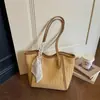 Bolsas de Mimbre de Moda para Mujer de Este Año 2026 Verano Nuevas de Gran Capacidad Simples Bolsos de Hombro Bolsos de Mano para Playa