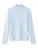 Camiseta básica feminina com forro de fleece espesso para outono e inverno, top quente que pode ser usado como camada interna ou sozinho, com toque de alta qualidade, camiseta versátil de gola redonda e manga longa