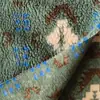 Tela de Lana Tejida Jacquard Verde de Lana de Cordero para Otoño e Invierno Abrigos y Ropa Hechos a Mano, Tela Polar Elástica para Mantas