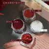 Joyería Roja de Año Nuevo Manicura Roja con Lentejuelas Adornada con Polvo Fino de Brillo de Arena Movediza Manicura de Uñas