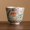 Taza de té de plata 999 con diseño de peces y algas, taza individual para el hogar, juego de té de kung fu chino, taza personal de alta gama, caja de regalo