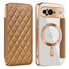 Funda protectora magnética tipo flip de cuero con patrón de diamante para Google 8A, protección antirrobo contra deslizamiento, con ranura para tarjetas para Pixel10Proxl