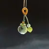 [Melocotón que te gusta] Manualidades Hechas a Mano, Joyería Colgante de Vidrio con Forma de Melocotón, Materiales para Accesorios Colgantes Pequeños de Bricolaje