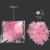 Pegatinas de Pared Luminosas de Estrella de 3 cm y Luna de 8 cm Pegatinas Fluorescentes Brillantes Tridimensionales para Decoración de Habitación Infantil Pegatinas Luminosas Transfronterizas para Refrigerador
