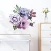 Fanqi nuevo FX-B112 dormitorio pasillo mesita de noche azul púrpura peonía grande decoración de pared adhesivo de pared