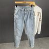 Pantalones vaqueros para hombre, micro sueltos, rectos, de marca de moda, para otoño e invierno, para hombre, primavera y otoño, informales, de moda, para la calle.