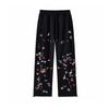 Pantalones Casuales con Cordón Estilo Divertido de Dibujos Animados Estilo Americano para Chica Fresca Mujer Versátiles Japoneses Rectos de Pierna Ancha Pantalones Largos