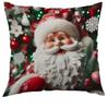 Funda de almohada estampada navideña Pequeña Fresca Poliéster Estampada Transfronteriza Decorativa para Sofá del Hogar Cojín de Dormitorio