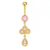 Gabei Moda Europeia e Americana Cruzada Menina Estilo Tendência Coração Lua Piercing Body Jewelry