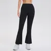 Pantalones Acampanados Forrados de Polar para Mujer, Pantalones de Yoga de Pierna Ancha para Deportes al Aire Libre de Otoño e Invierno, Pantalones Micro Acampanados para Pilates y Fitness para Mujer