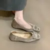 Zapatos Chuyuji de Estilo Francés para la Noche con Pedrería para Aumentar la Altura, Zapatos Mary Jane para Mujer, de Ponerse Fácil, con Pelo Sintético y Forro de Felpa