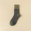 Calcetines Gruesos de Rizo para Hombres y Mujeres, Calcetines Gruesos de Felpa con Forro Polar hasta la Mitad de la Pantorrilla, Calcetines Rayados Cálidos de Invierno y a Prueba de Frío hasta la Mitad de la Pantorrilla