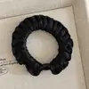 Scrunchie Plissado com Babados de Cor Sólida Coreano para Mulheres, Alta Elasticidade, Não Danifica, Elástico de Cabelo Versátil, Acessório de Faixa de Cabelo Durável