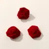 Mini Estéreo Retro de Terciopelo Rojo Rosa DIY Hecho a Mano Decoración de Boda Flor para Zapatos Bolsas Accesorios para el Cabello Accesorios