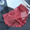 [Rojo Ancola] 880# Ropa Interior Roja Grande de Año Nuevo Malla de Encaje Seda de Hielo Ropa Interior Roja