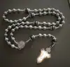 Collar Retro Religioso Personalizado No Magnético Transfronterizo Europeo y Americano Colgante de Piedra Natural con Cuentas Hecho a Mano Rosario