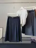 Elegante falda plisada estilo traje gris para mujer, nueva de otoño, de cintura alta, fluida, resistente a las arrugas, de longitud media, línea A, tipo paraguas