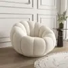 Sofá Perezoso Color Crema, Convertible en Silla para Dormir, Silla Calabaza para Sala de Estar y Dormitorio, Silla Individual de Tatami para Apartamento Pequeño