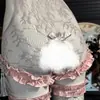 Lingerie sexy para mulheres, com design abotoado, franjas, tule transparente e body de peça única, oferecendo um visual sedutor e fofo, com toque confortável e atraente, perfeito como conjunto de dormir.
