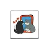 Broche de Gato Cartoon Original, Insígnia de Metal com Texto Personalizado, Pinos Versáteis para Roupas e Mochilas Atacado