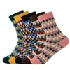 Calcetines de rizo coreanos de invierno en caña de punto grueso lindo estilo étnico retro cálidos gruesos calcetines para mujer de lana de tracción para mujer
