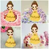 Decoración de Pastel de Cumpleaños Colección Princesa Decoración de Dibujos Animados Campana Blancanieves Cabello Largo Cenicienta Escena de Muñeca Horneado