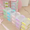 Caja de Almacenamiento de Cinta para Manualidades de Tres Capas Caja de Joyería Estilo Ins Portátil Estudiante Femenina Transparente Mini Caja de Almacenamiento de Escritorio