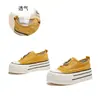 Tênis Brancos de Lona 2026 Verão Novo Estilo Zíper Tênis Casuais Sapatos Únicos de Solado Grosso Sapatos Esportivos Femininos Sapatos Versáteis que Aumentam a Altura