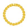 Pulsera Joyería de Flor de Trébol de Cuatro Hojas con Temperamento Dorado Felicidad Dulce Moda Flor de Coche Flor Giratoria Pulsera de Flores