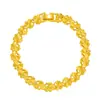 Pulsera Joyería de Flor de Trébol de Cuatro Hojas con Temperamento Dorado Felicidad Dulce Moda Flor de Coche Flor Giratoria Pulsera de Flores