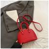 Bolsa Satchel Nicho com Laço para Mulheres 2025 Nova Moda Primavera e Verão Bolsa Concha Texturizada Bolsa Transversal Versátil