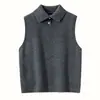 Otoño/Invierno 2026 Nuevo Tejido de Cachemira para Mujer Clásico Versátil Adelgazante Juvenil Chaleco Moda Cuello Alto