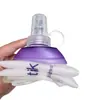 Nuevo Producto Bolsa de Agua Portátil Plegable Deportes al Aire Libre Ciclismo Boquilla de Silicona Botella de Agua 250 ml/500 ml Morado Suave Agua