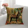 Fundas de Almohada Retro Estilo Americano Transfronterizas para Sala de Estar, Sofá, Oficina, Coche y Diversos Cojines de Decoración para el Hogar