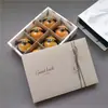 Caja de Empaque para Pastel de Luna de 6 Granos Gris Corazón Helado Caja de Regalo Crujiente de Copo de Nieve Turrón Caja Creativa de Snow Mei Niang Crujiente de Huevo