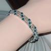 Pulseira de Strass Flash Multicamadas Enrolada Aberta Pulseira Feminina de Luxo Leve Nicho Exquisita Elegante Novo Estilo de Verão para Mulheres