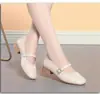 Sapatos Femininos de Couro Macio 2026, Sapatilhas Baixas de Bico Quadrado, Estilo Francês Confortáveis Antiderrapantes Casuais, Sapatos Elegantes para Mães