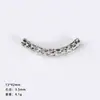 Accesorios Yiwu Más Vendidos Aleación Brillante Tubo Largo Curvo Pulsera de Plata Antigua Collar Colgante Cadena para Clavícula Aleación DIY