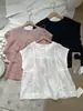 Moda Verano 2026 Versátil Cuello Redondo Camisa de Lyocell y Lino Empalmada Top Holgado sin Mangas para Mujer